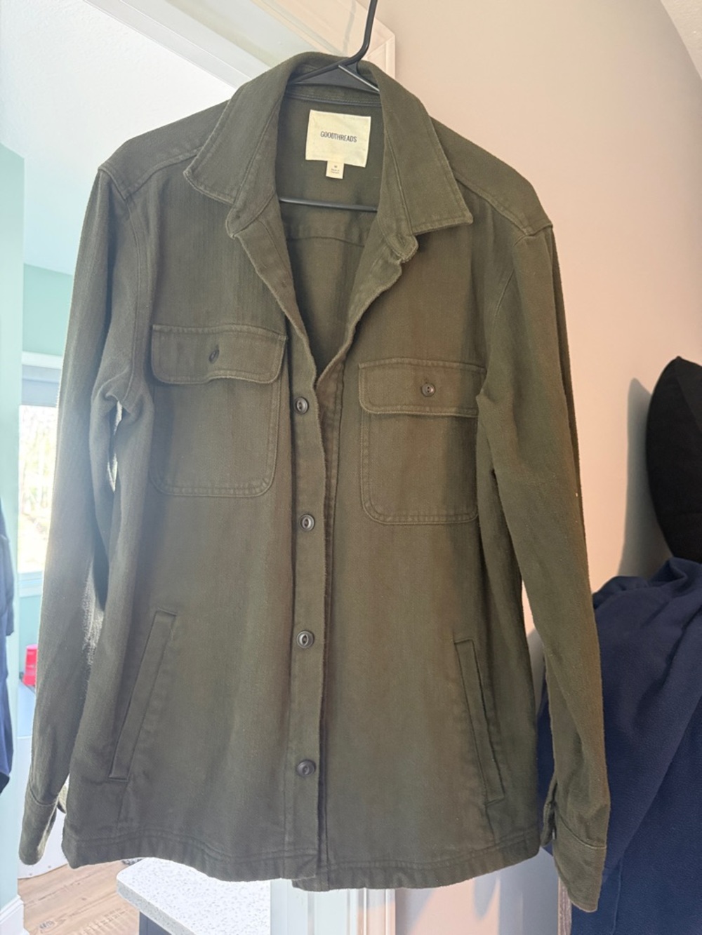 Goodthreads Military Olive Utility Shirt Jacket